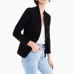 J. Crew Going Out Open Front Blazer Jacket Black Sz 6